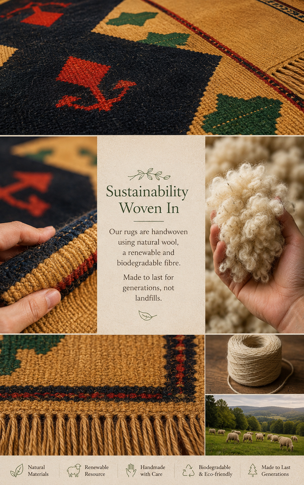 Sustainable Living with Handmade Rugs & Kilims