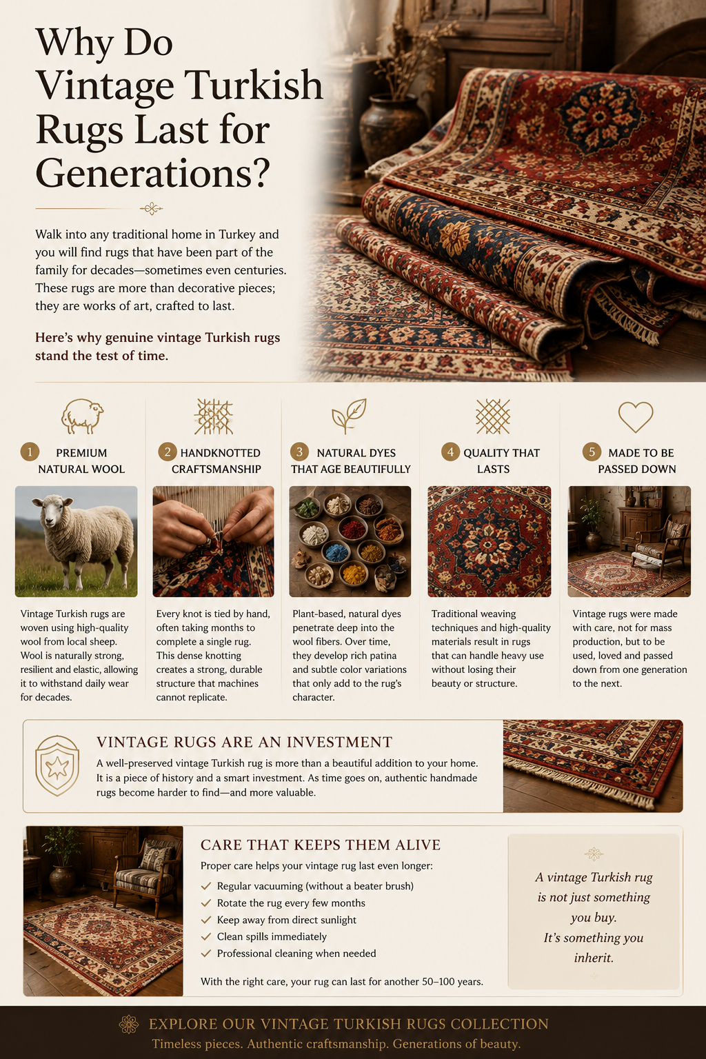 Why Do Vintage Turkish Rugs Last for Generations?