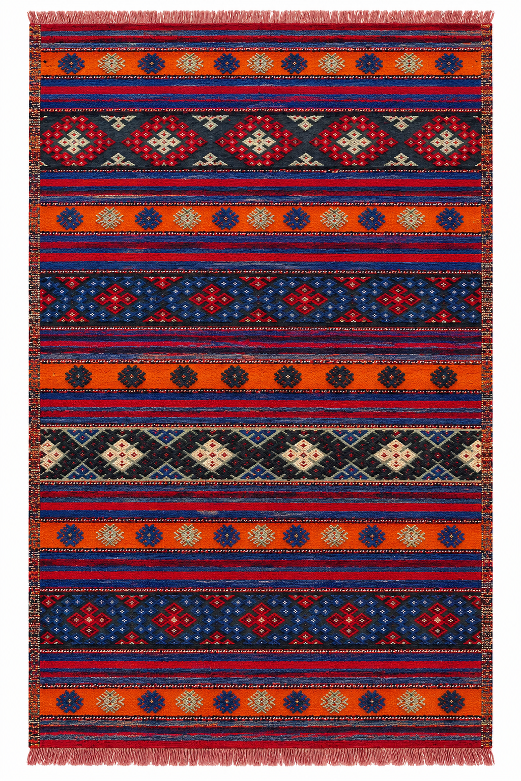 Balıkesir Turkish Kilim – Indigo · 155 × 240 cm