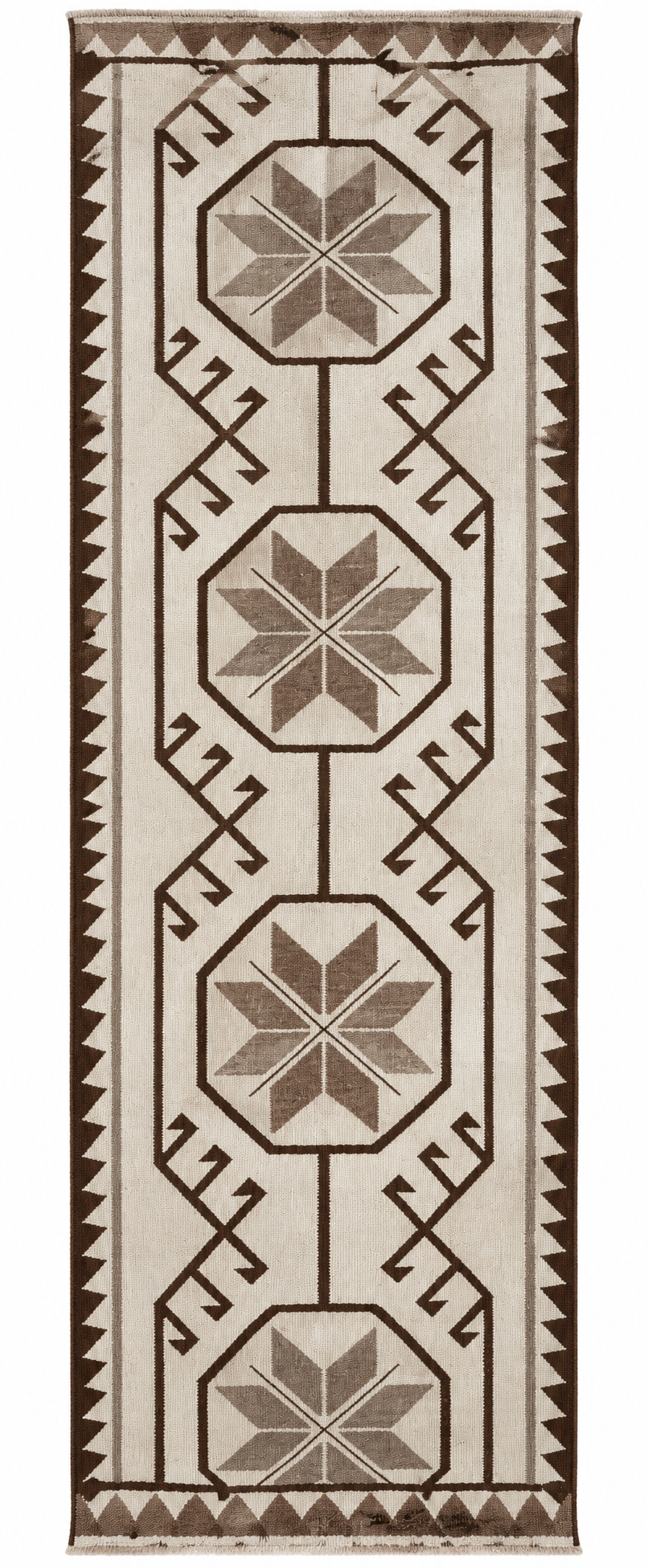 Herki Kilim Runner – Ivory · 100 × 335 cm
