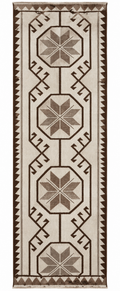 Herki Kilim Runner – Ivory · 100 × 335 cm