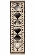 Kurdish Tribal Runner Rug – Ivory · 83 × 340 cm