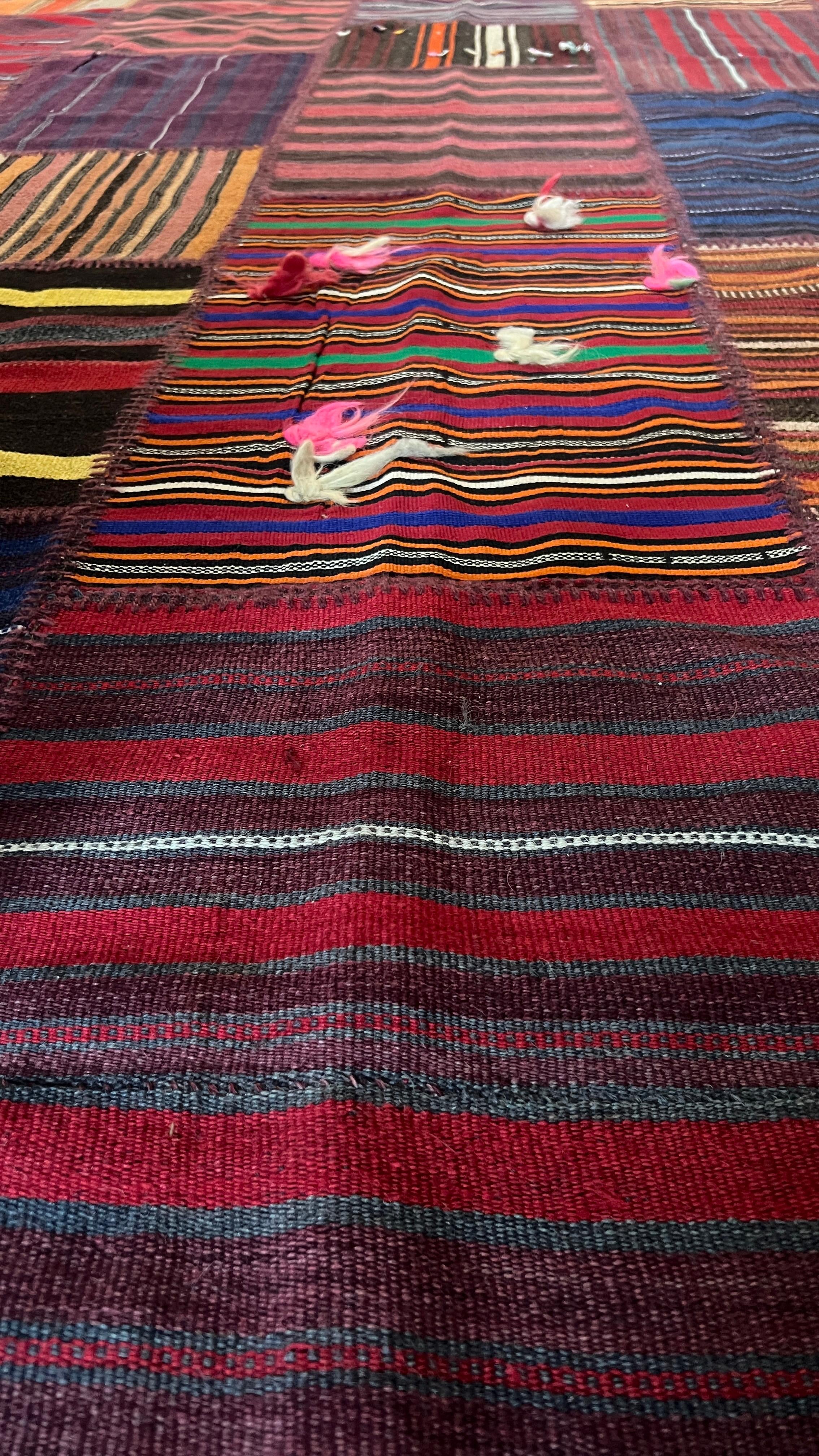 Large Patchwork Kilim Rug – 201x298 cm