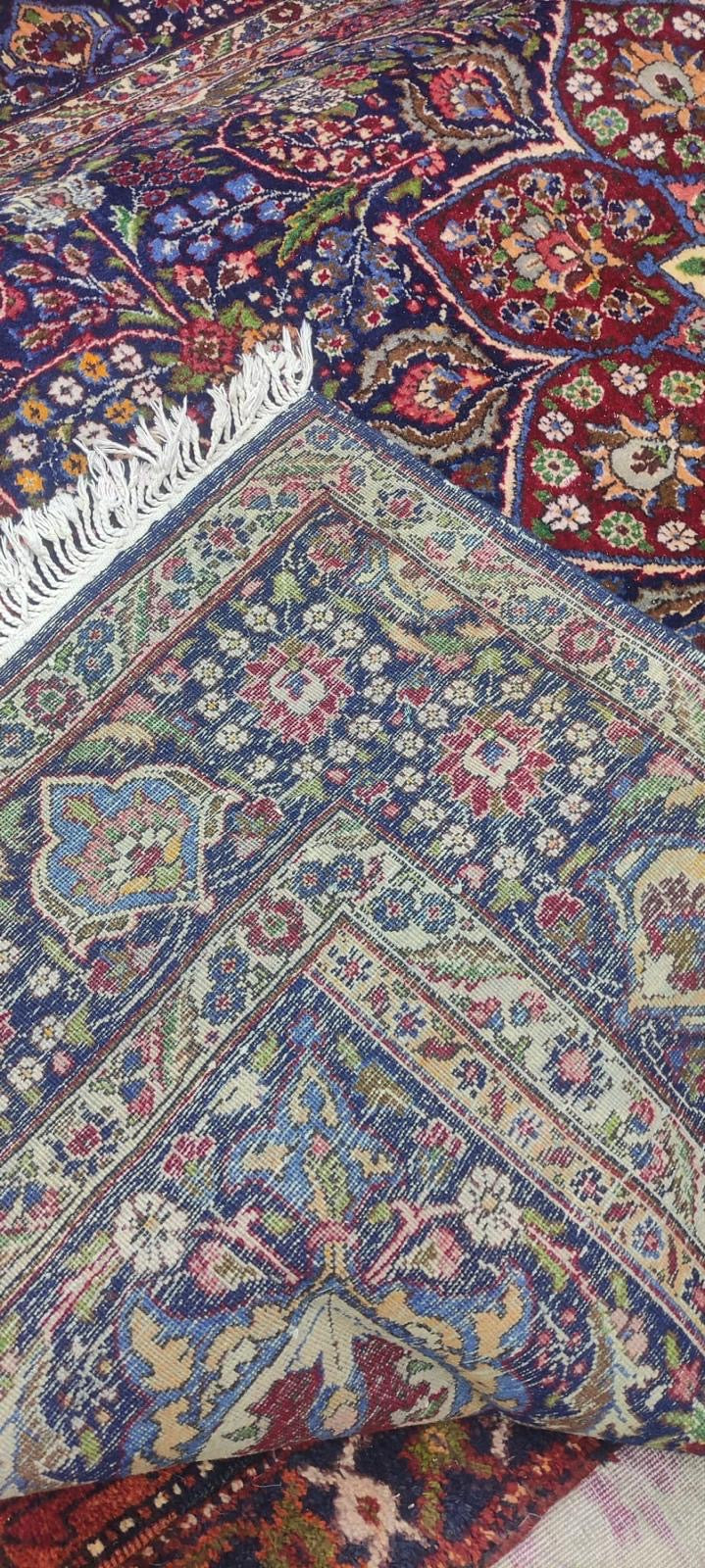 Persian Goy Tabriz Rug, Navy, 222 × 330 cm – detail view 11