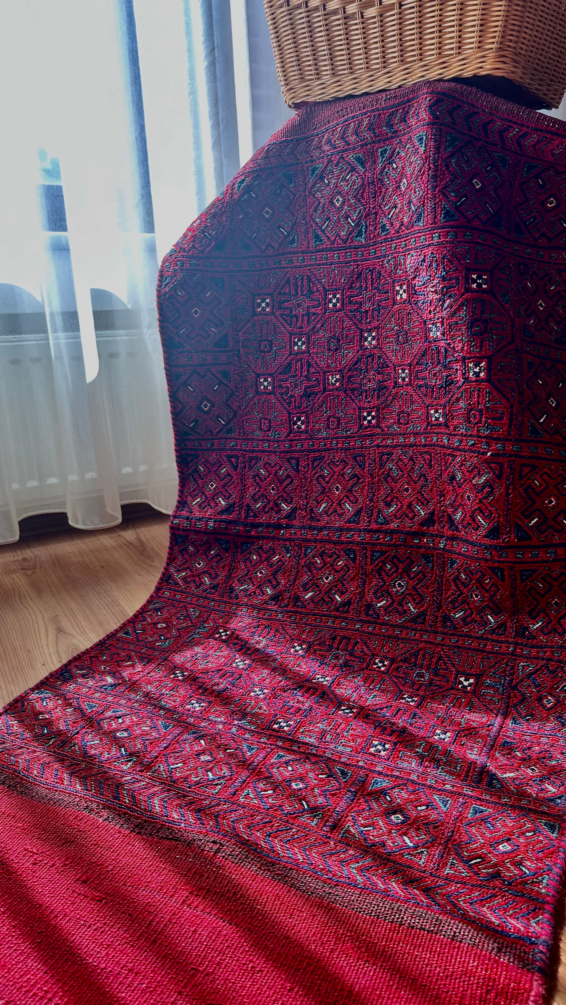 Turkish Turkmen Handwoven Wool Runner Rug – 63×187 cm | Anatolian Tribal Carpet