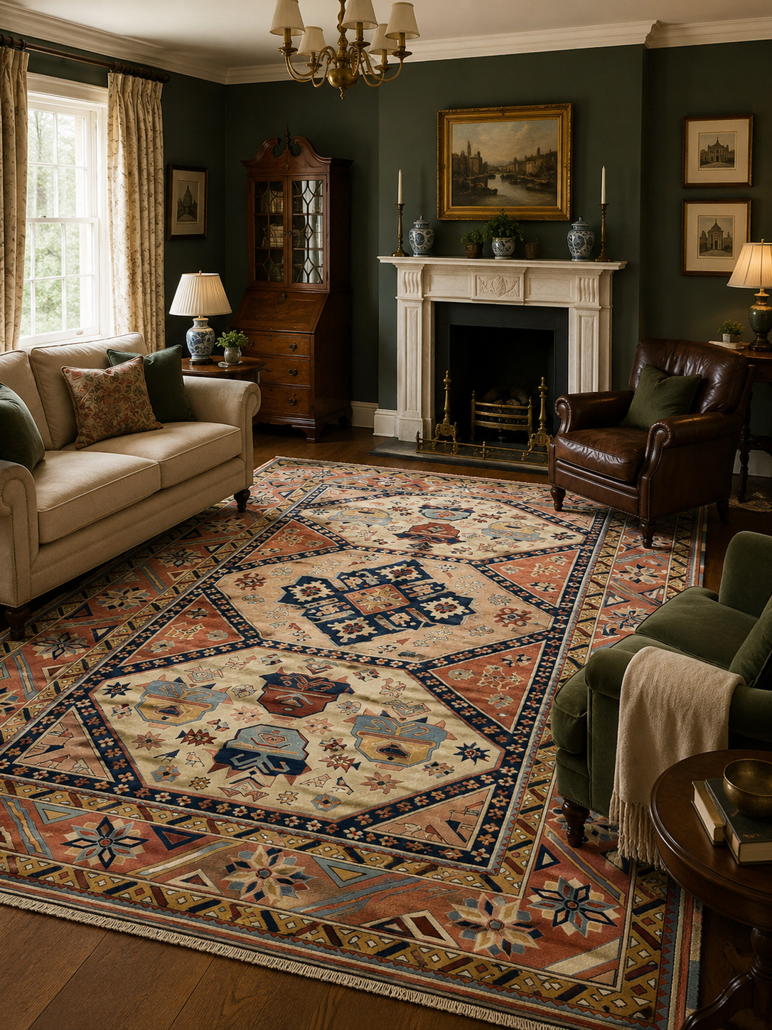 Premium Anatolian Antique Ermenek Yörük Rug – 330 × 440 cm | Large Vintage Carpet – Rustic Lodge Decor