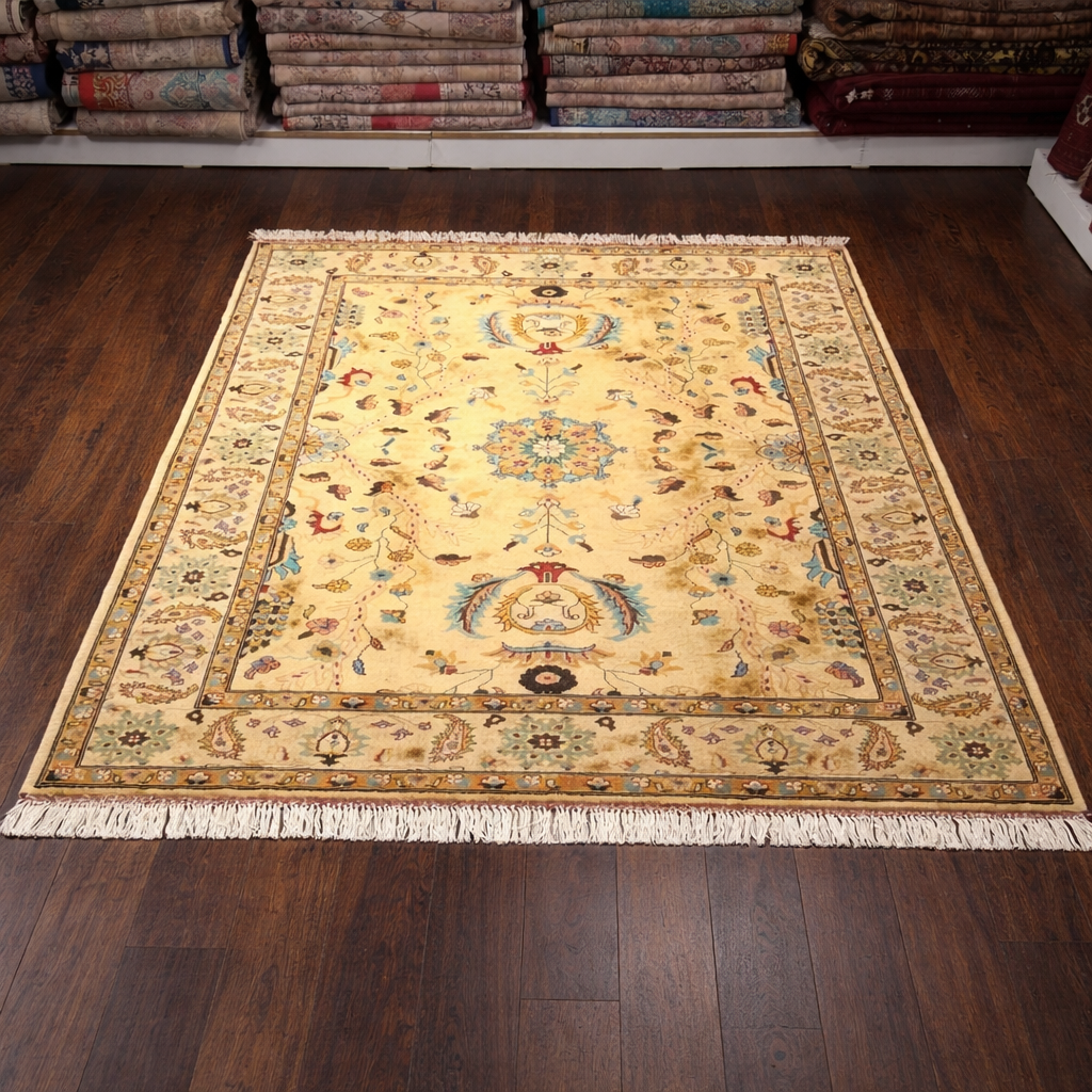 Afghan Handmade Rug – 150 × 200 cm Timeless Craftsmanship with Rich Symbolism