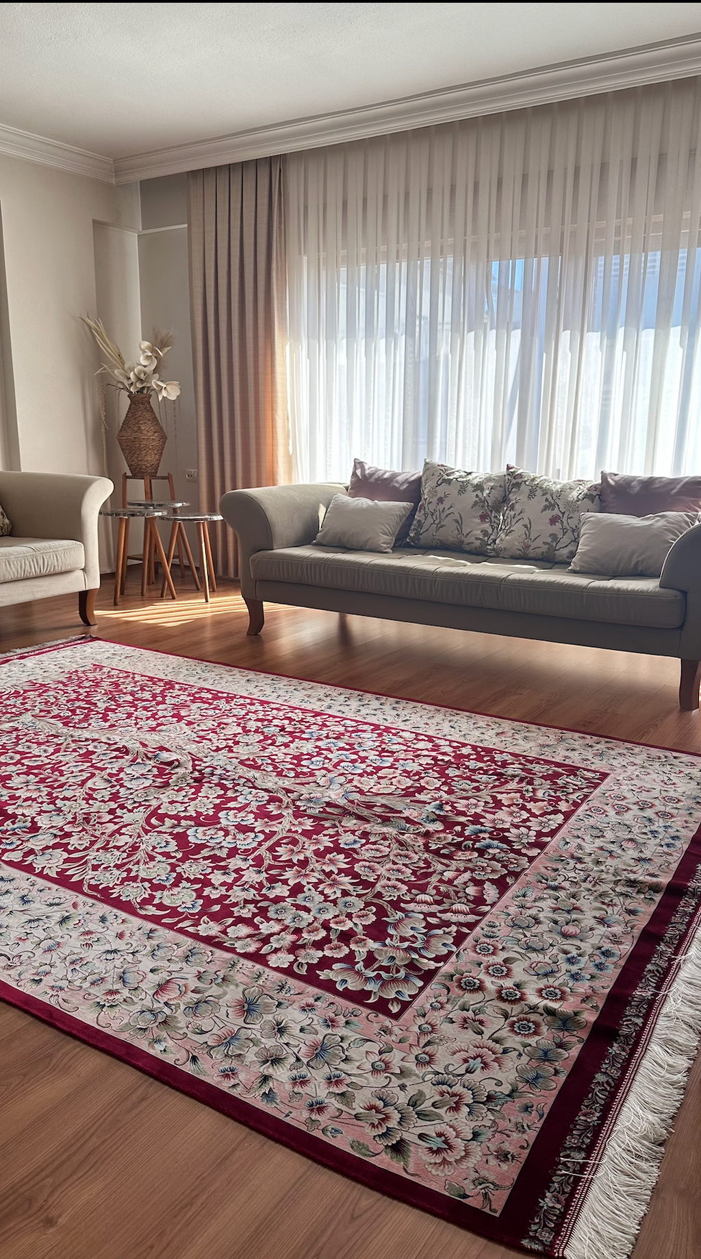 Exclusive Modal Silk Rug – 200 × 300 cm – 170 Reed Count – Luxury Persian Style Rug – Handmade Fringe