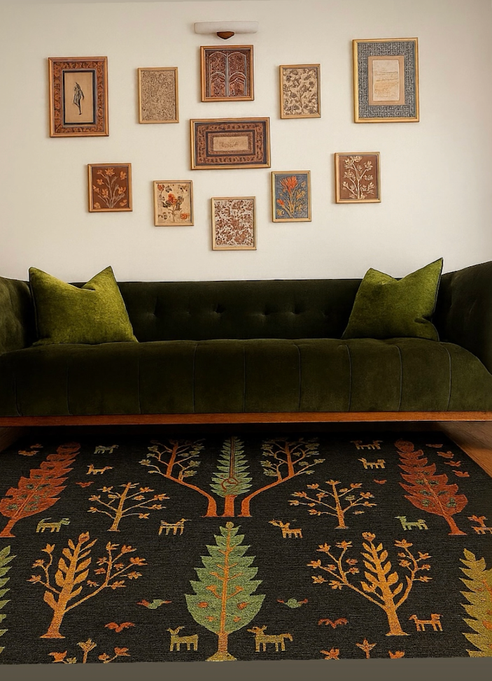 Afghan Sultani Tree of Life Rug – 170×240 cm | Handwoven Wool Tribal Carpet