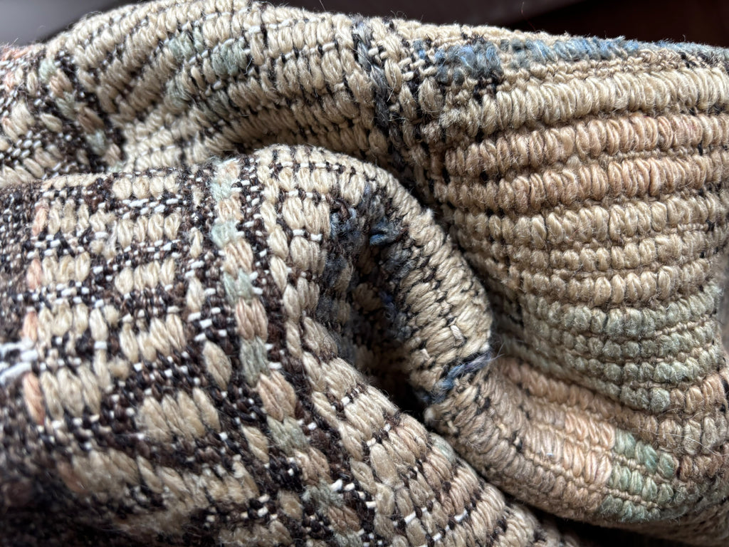 Vintage Kepsut Cicim Kilim, Faded Sage & Lilac, 185 × 328 cm – detail view 2