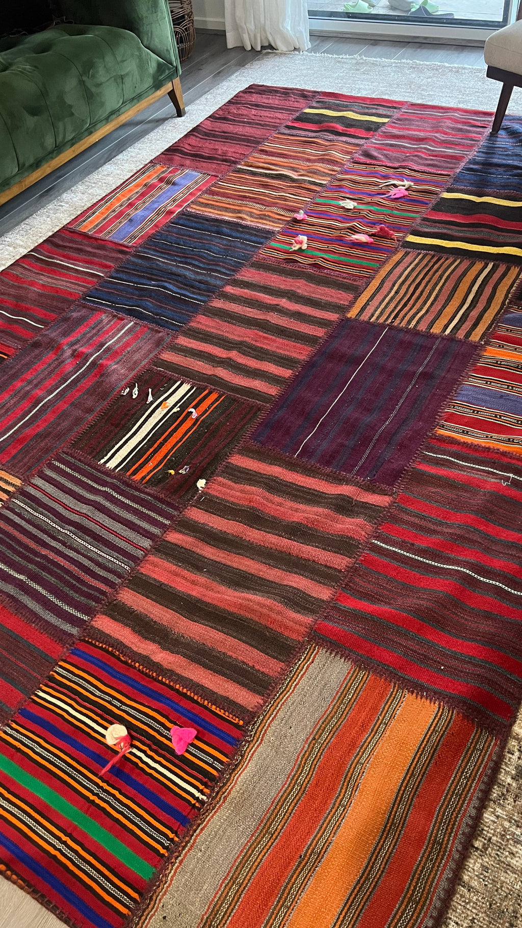 Large Patchwork Kilim Rug – 201x298 cm