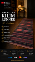 100 × 240 cm | Handmade Baluch Wool Runner