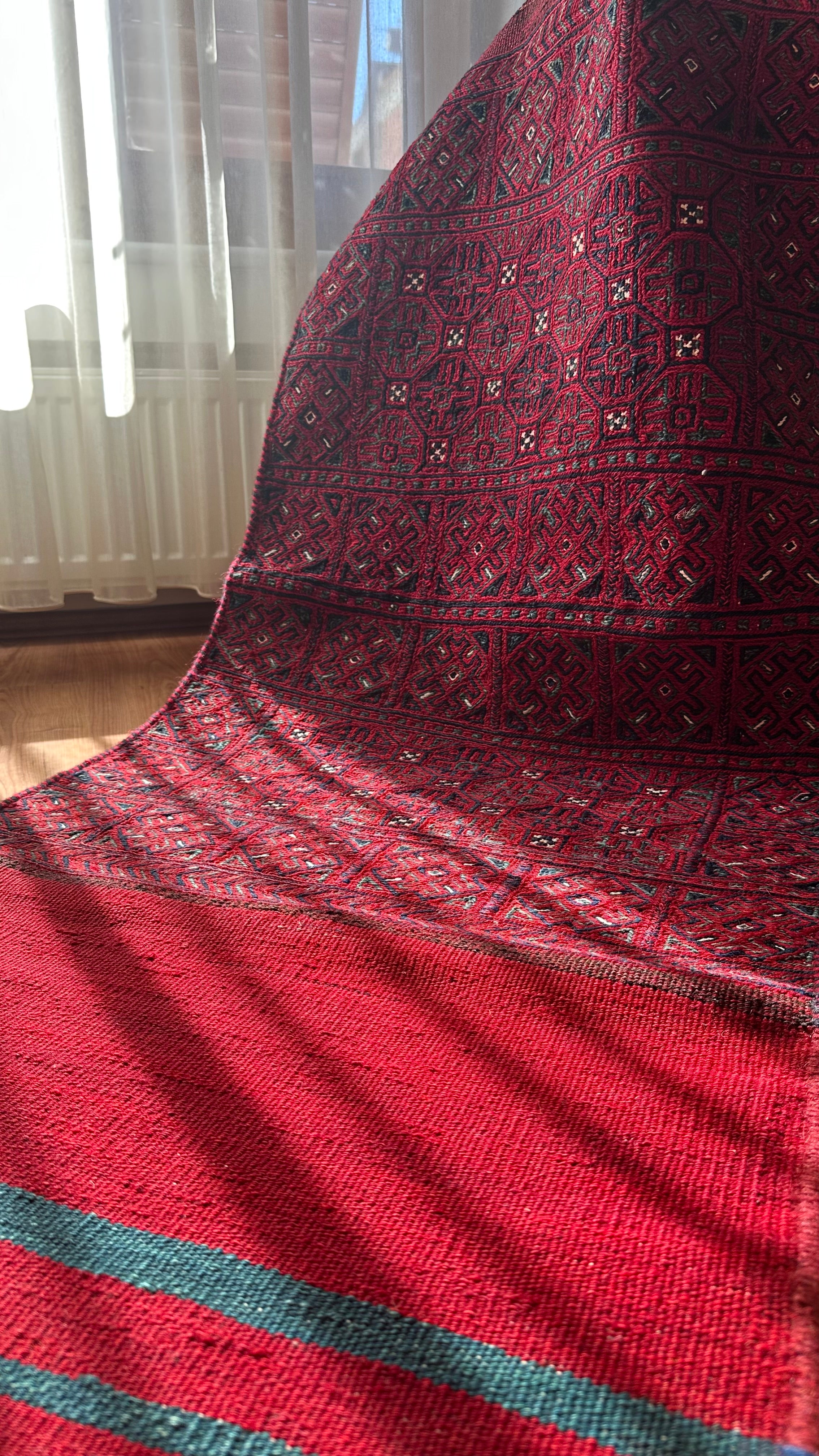 Turkish Turkmen Handwoven Wool Runner Rug – 63×187 cm | Anatolian Tribal Carpet