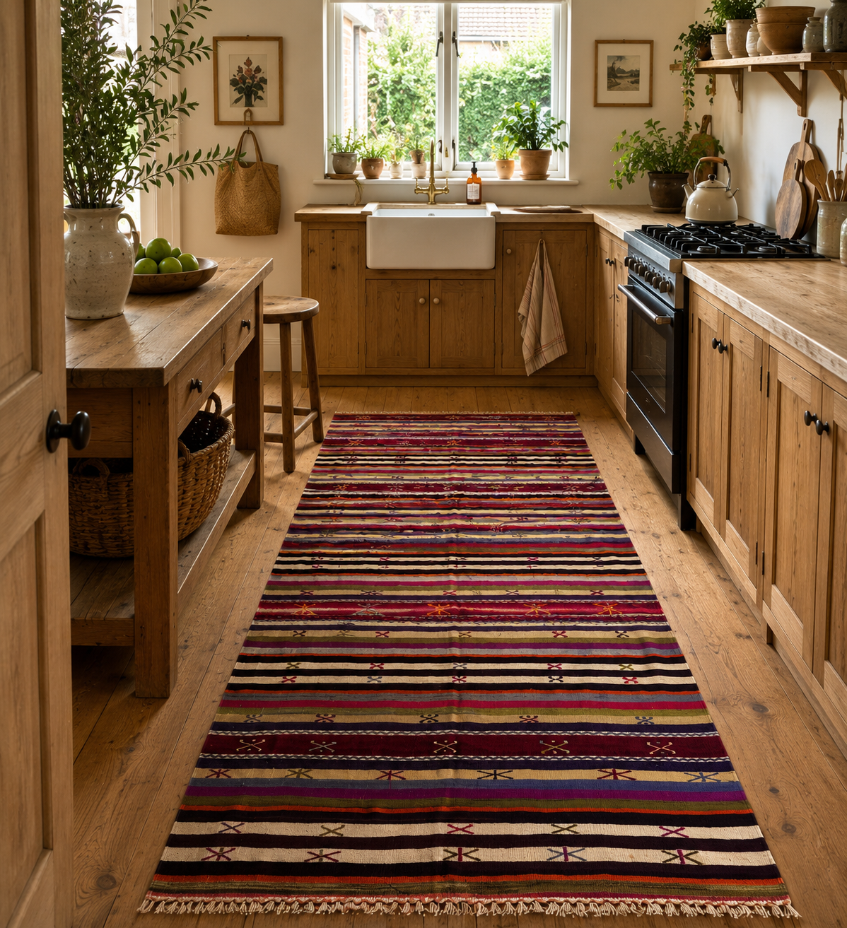 Balikesir Cicim Kilim Rug 155x266 cm – Handmade Wool Anatolian Tribal Kilim – Vintage Turkish Decor