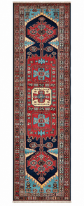 Manisa Kula Runner Rug – Blue · 97 × 378 cm