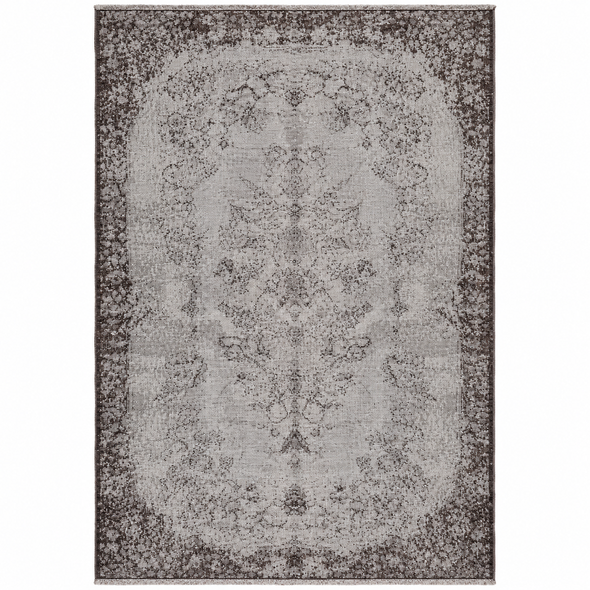 Vintage Washed Turkish Rug, Neutral, 120 × 204 cm