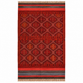 Persian Cicim Kilim – Burgundy · 128 × 220 cm