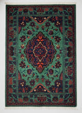 Afghan Sultani Medallion Rug – 100×150 cm | Handwoven Wool Tribal Carpet