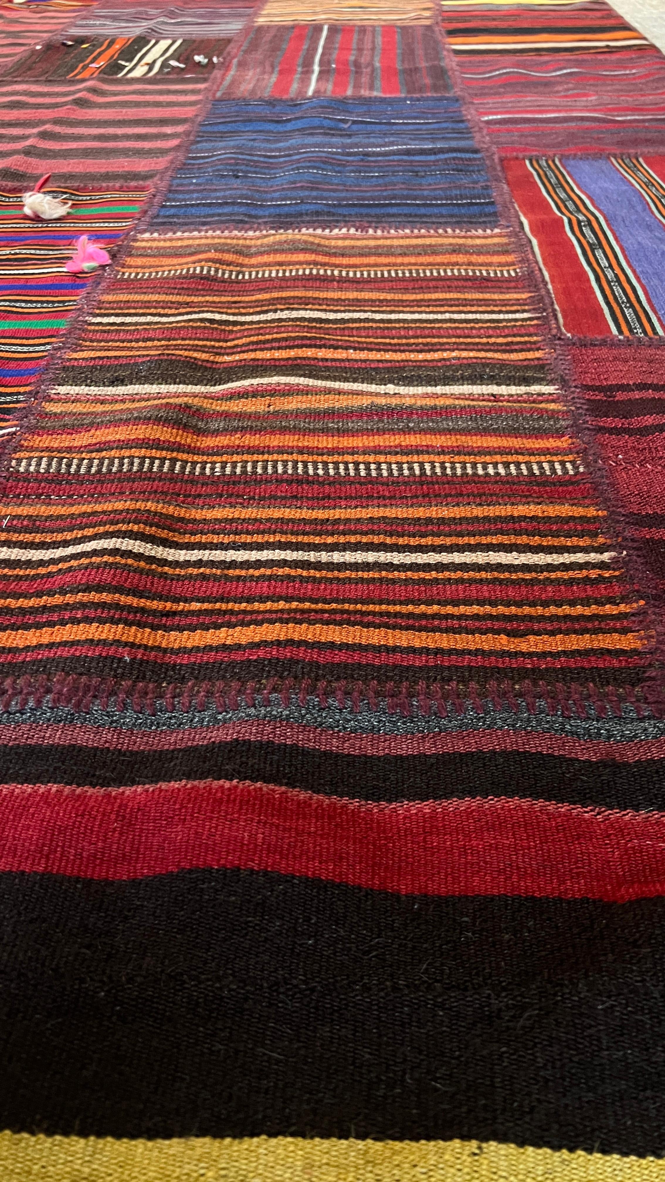 Large Patchwork Kilim Rug – 201x298 cm
