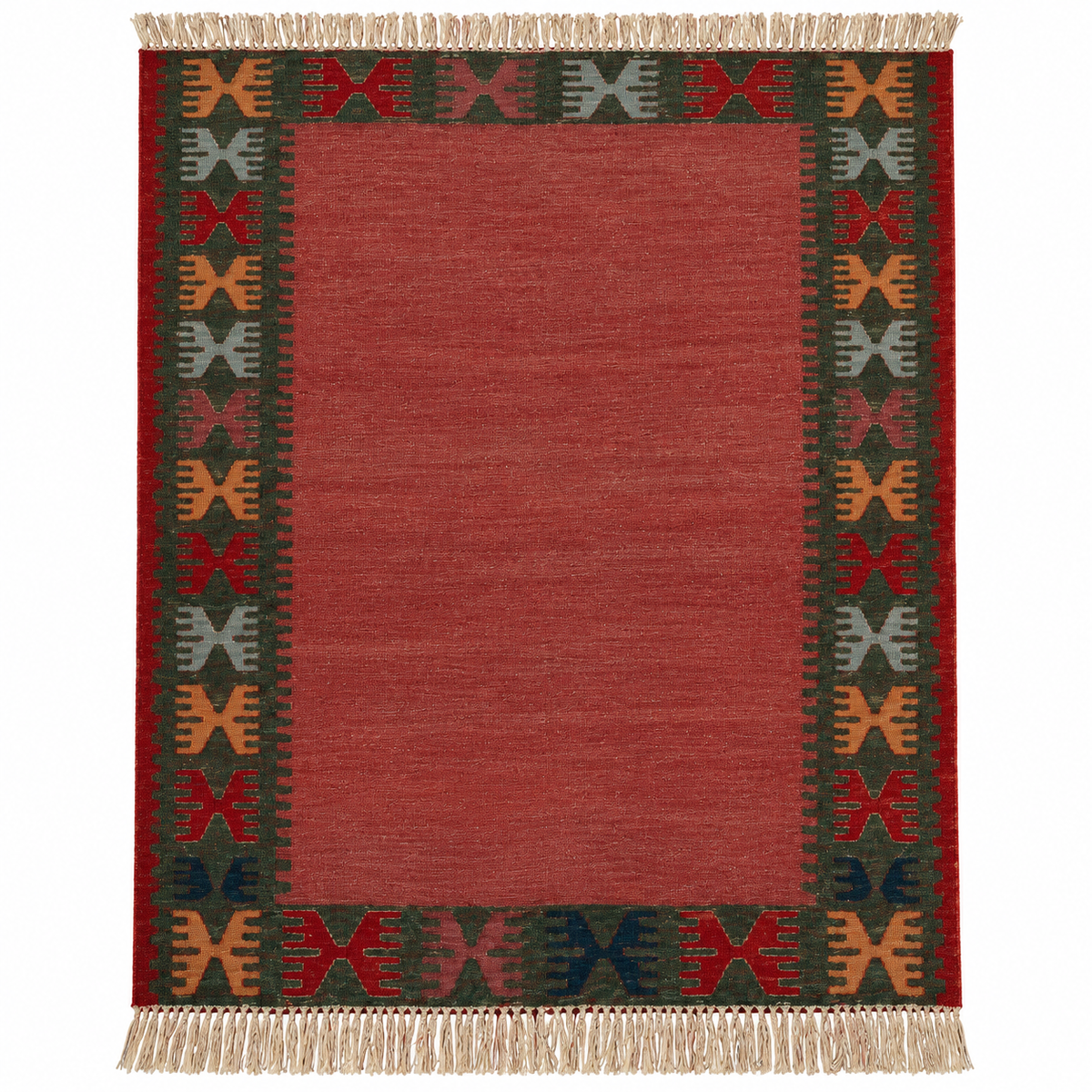 Denizli Kilim, Pink, 166 × 206 cm