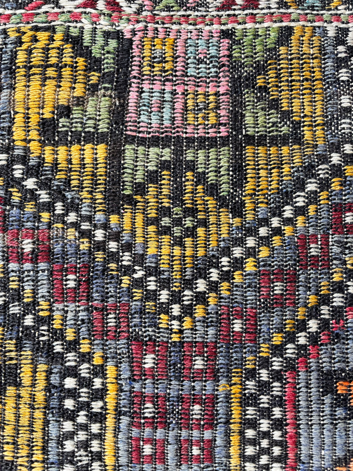Vintage Balıkesir Cicim Kilim, Multicolour, 207 × 326 cm – detail view 3