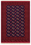 Afghan Turkmen Rug, Burgundy, 204 × 300 cm