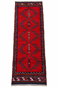 Vintage Herki Runner Rug – Red · 96 × 305 cm