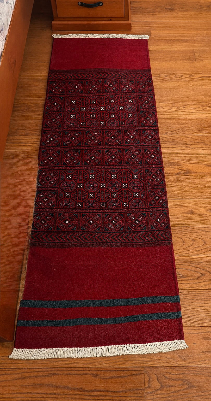 Turkish Turkmen Handwoven Wool Runner Rug – 63×187 cm | Anatolian Tribal Carpet