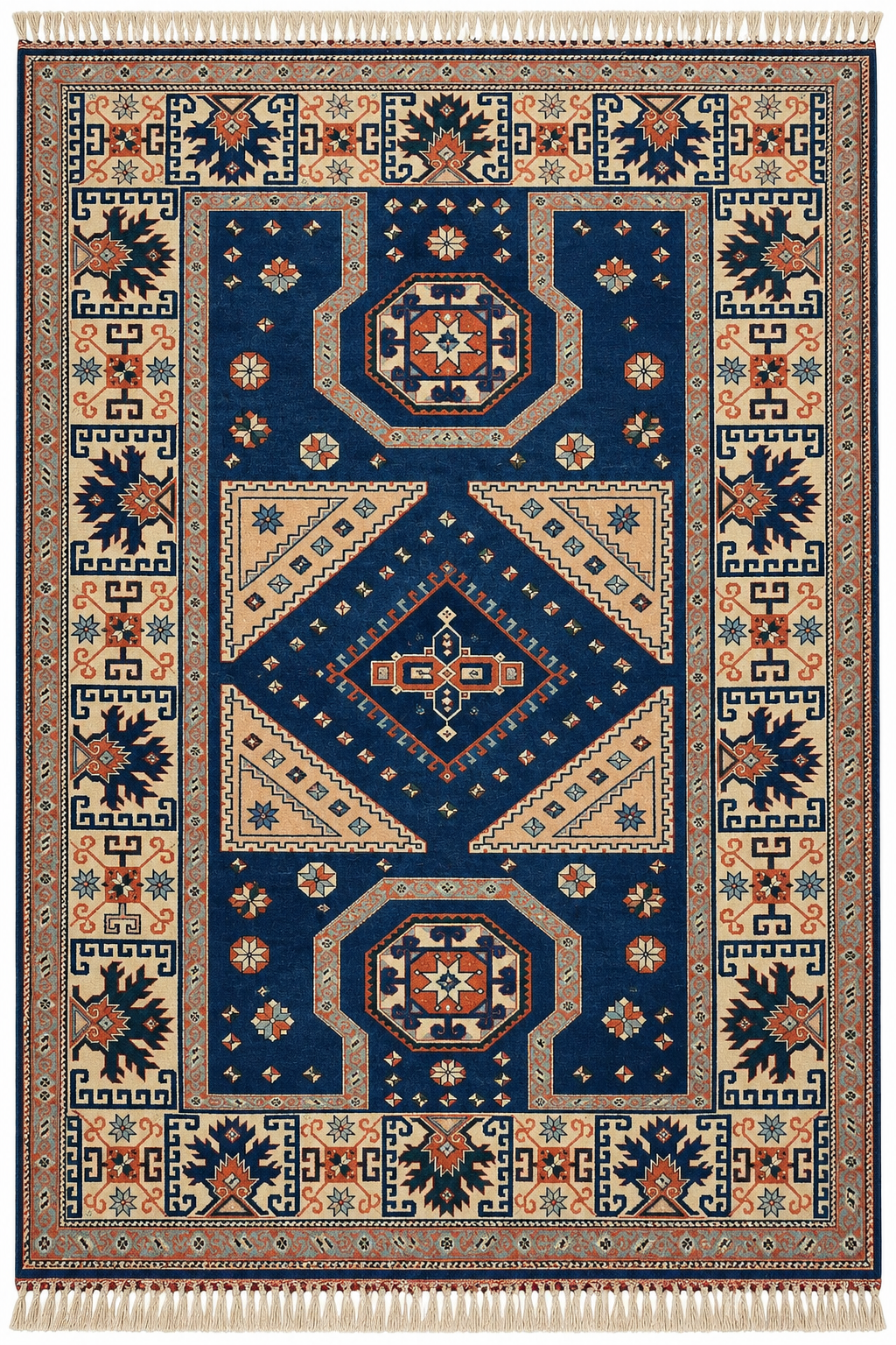 Turkish Yoruk Rug – Blue · 200 × 300 cm