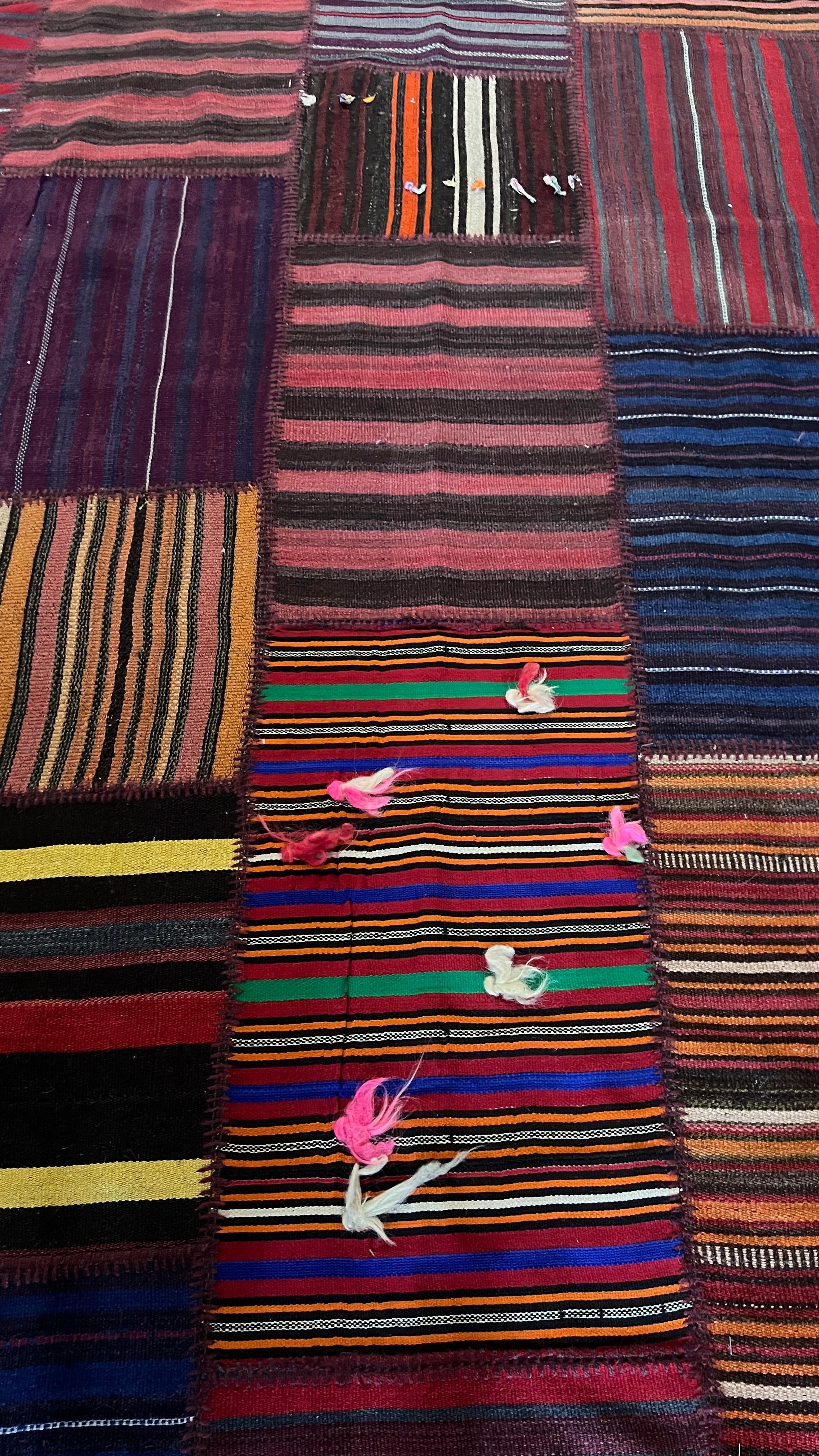 Large Patchwork Kilim Rug – 201x298 cm