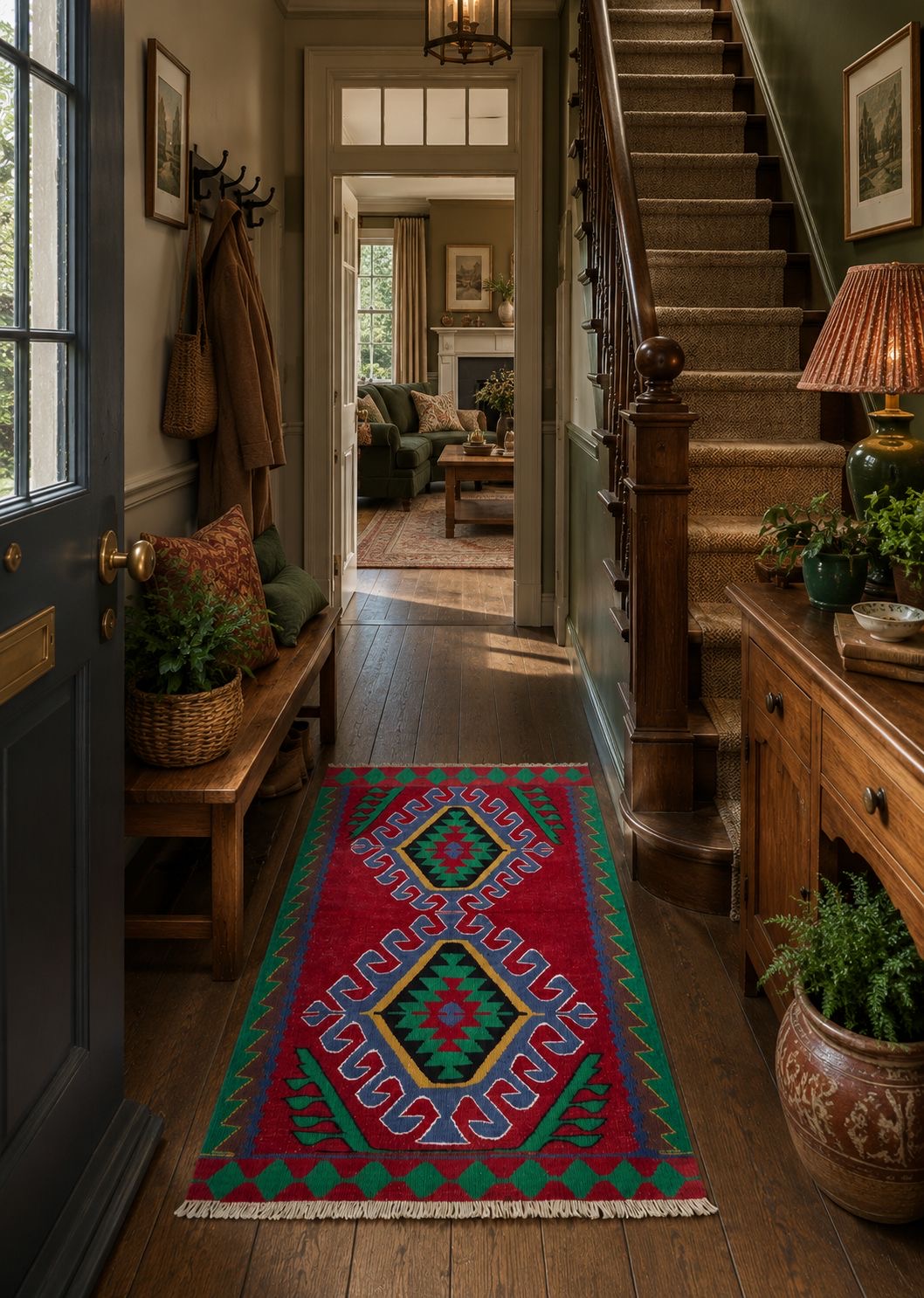 Handmade Turkish Uşak Kilim – 93 × 134 cm