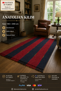 140 × 340 cm | Handmade Anatolian Wool Kilim Runner