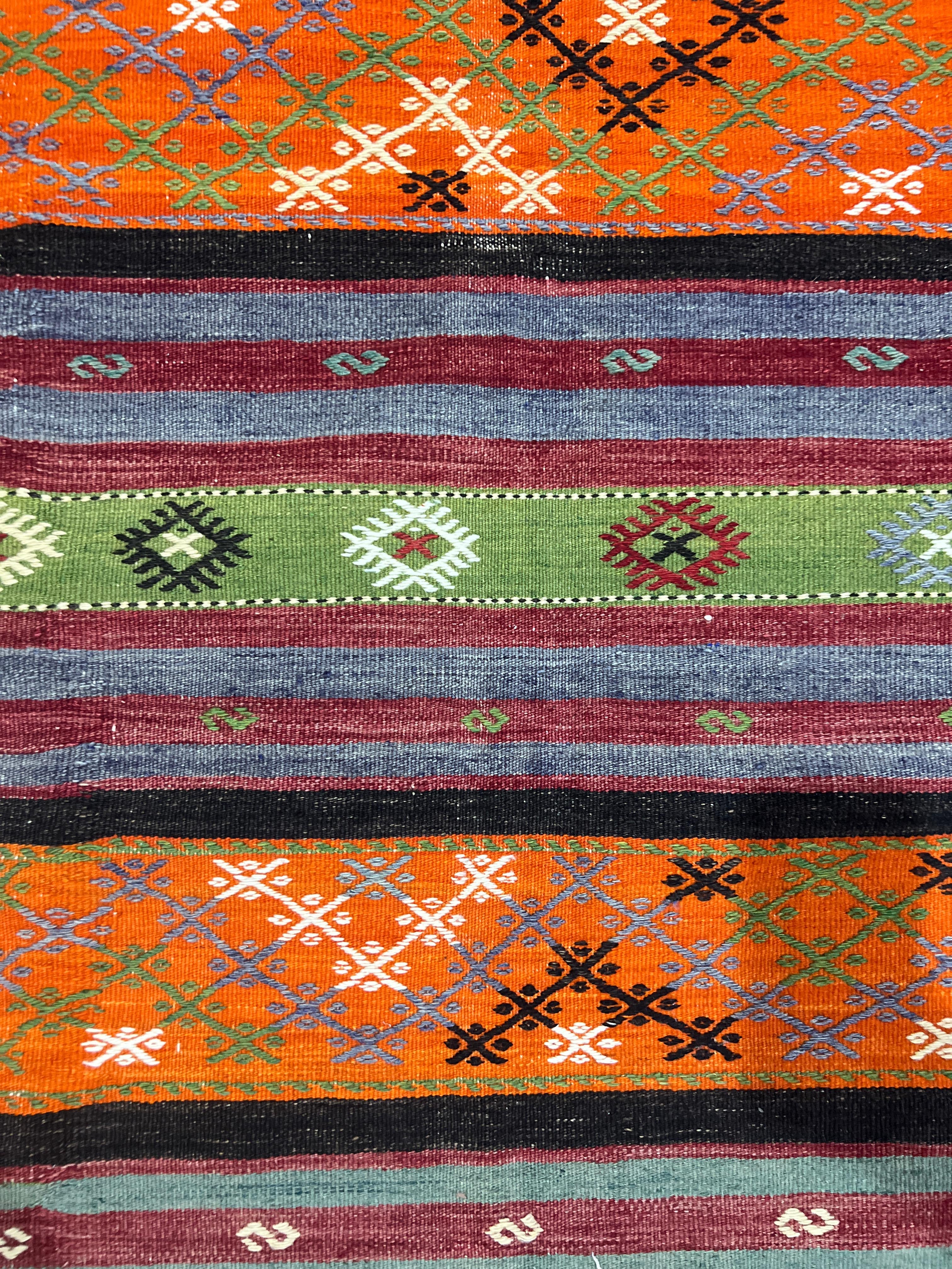 Handwoven Anatolian Kilim Rug – 200x300 cm – Wool Bohemian Tribal Carpet