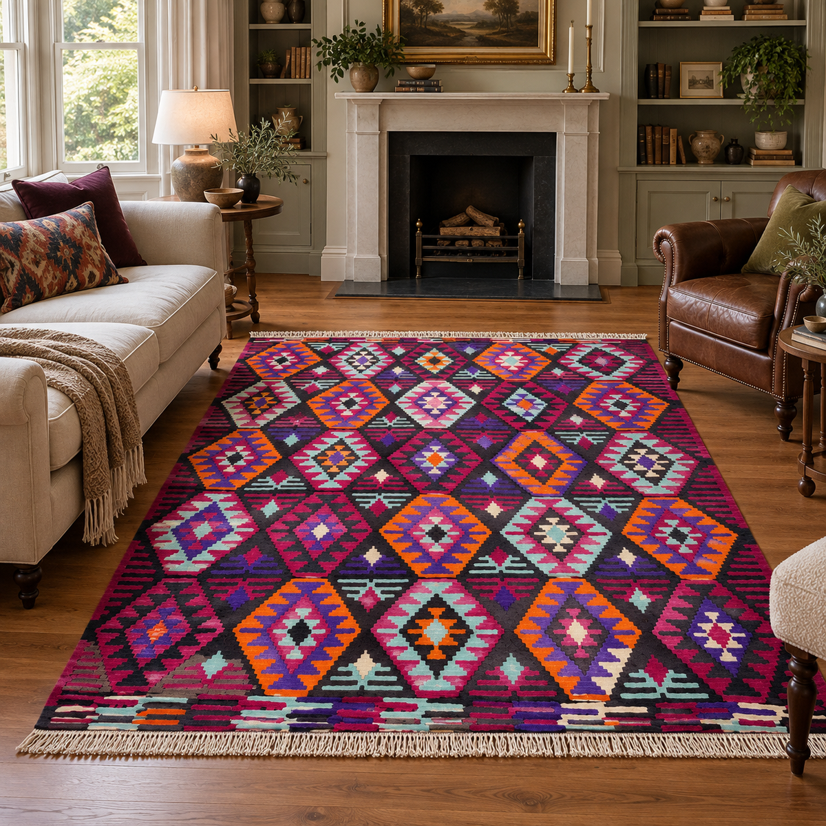 Ordu Kocakarı Kilim, Multicolour, 200 × 223 cm – detail view 1