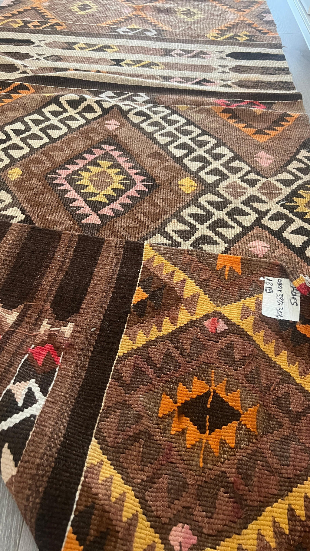 Handwoven Anatolian Kilim Runner – 80x390 cm – Wool Tribal Rug – Extra Long Vintage Design