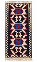 Turkish Çorum Kilim – Navy · 106 × 206 cm