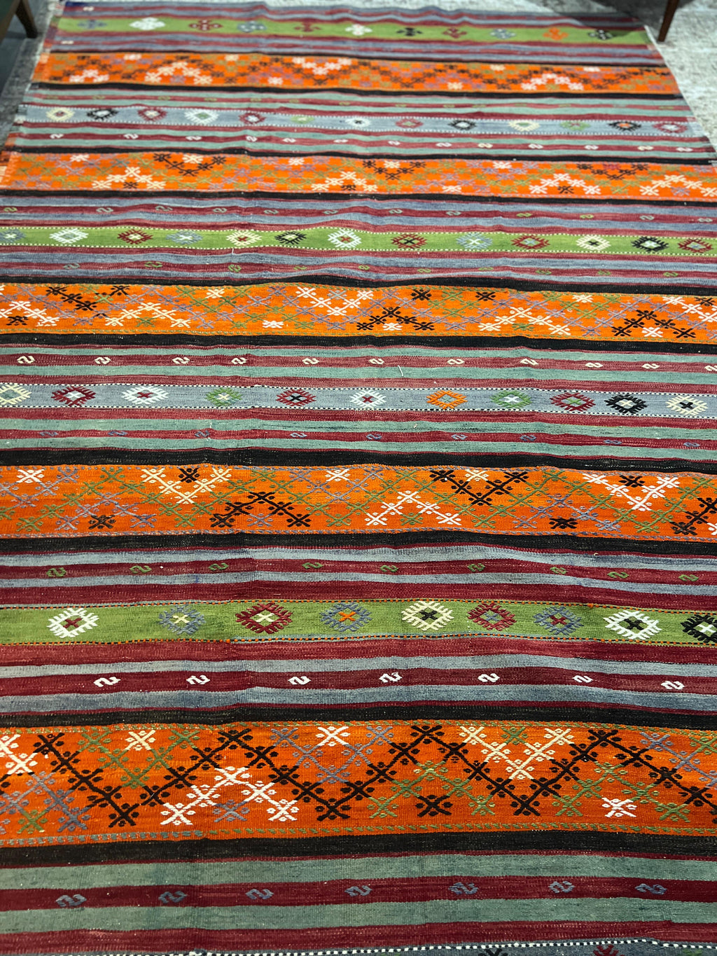 Handwoven Anatolian Kilim Rug – 200x300 cm – Wool Bohemian Tribal Carpet