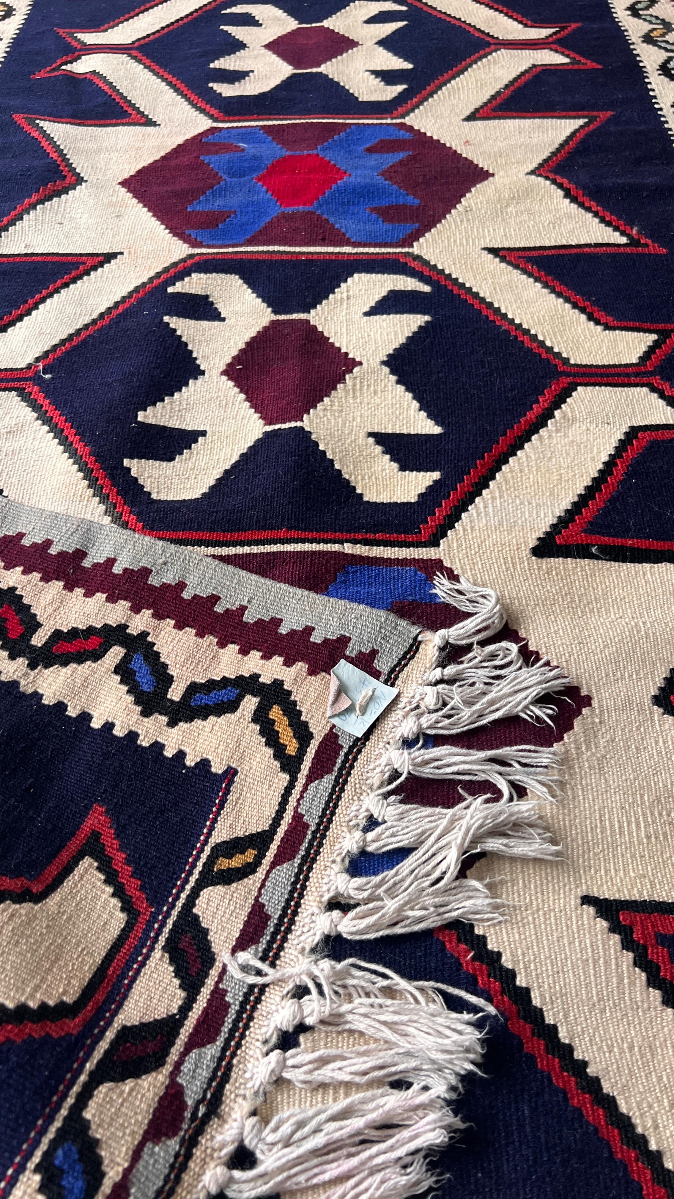 Handwoven Turkish Çorum Kilim – 106 × 206 cm – Tribal Wool Runner Kilim