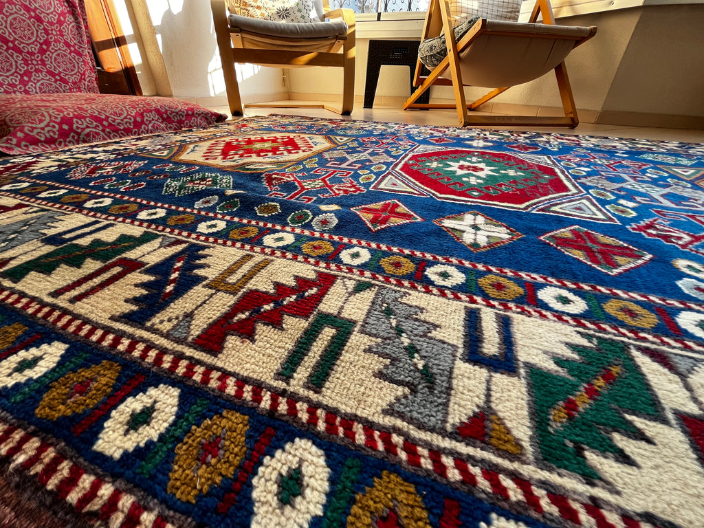 Turkish Aksaray Sultanhanı Rug – 125×190 cm | Handwoven Wool Vintage Carpet