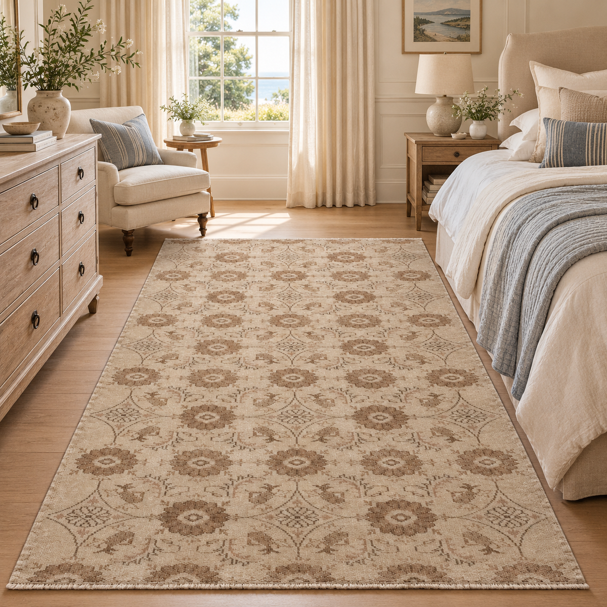 Vintage Turkish Rug, Beige, 164 × 255 cm – detail view 1