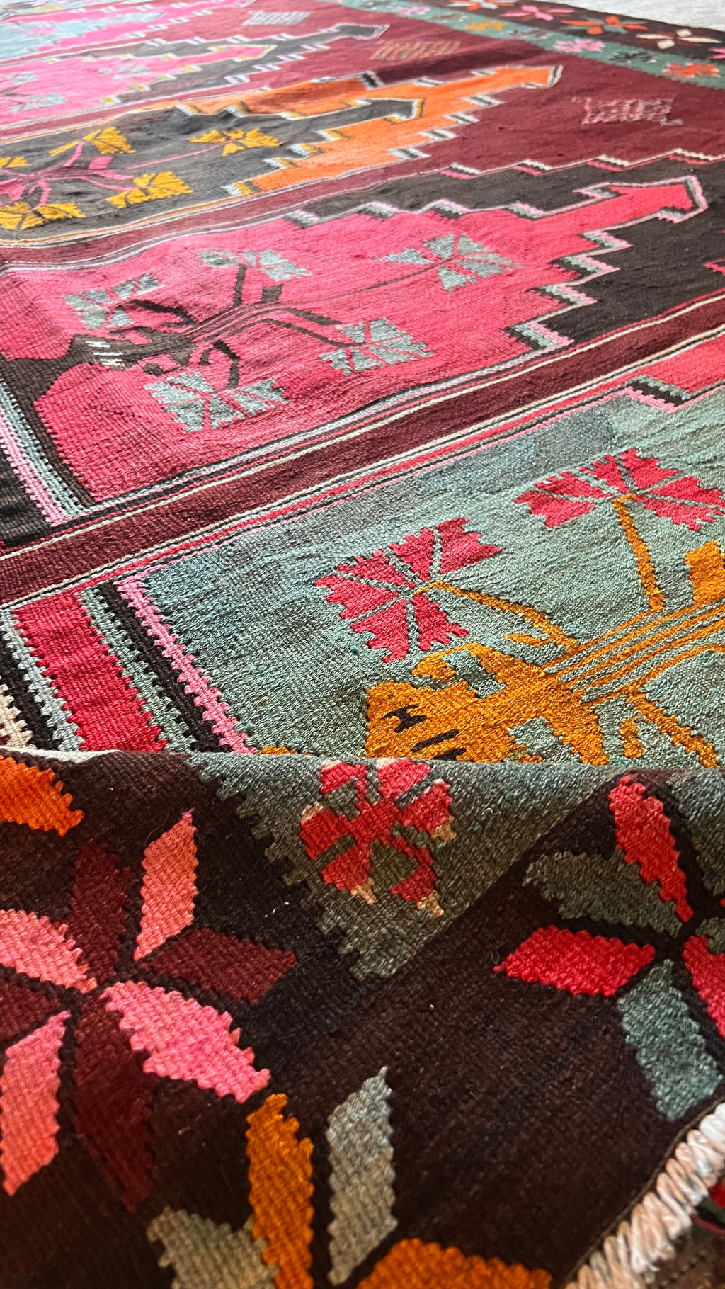 Kars Saflı Kilim 162x307 cm – Handwoven Wool Rug – Bold Tribal Statement Carpet