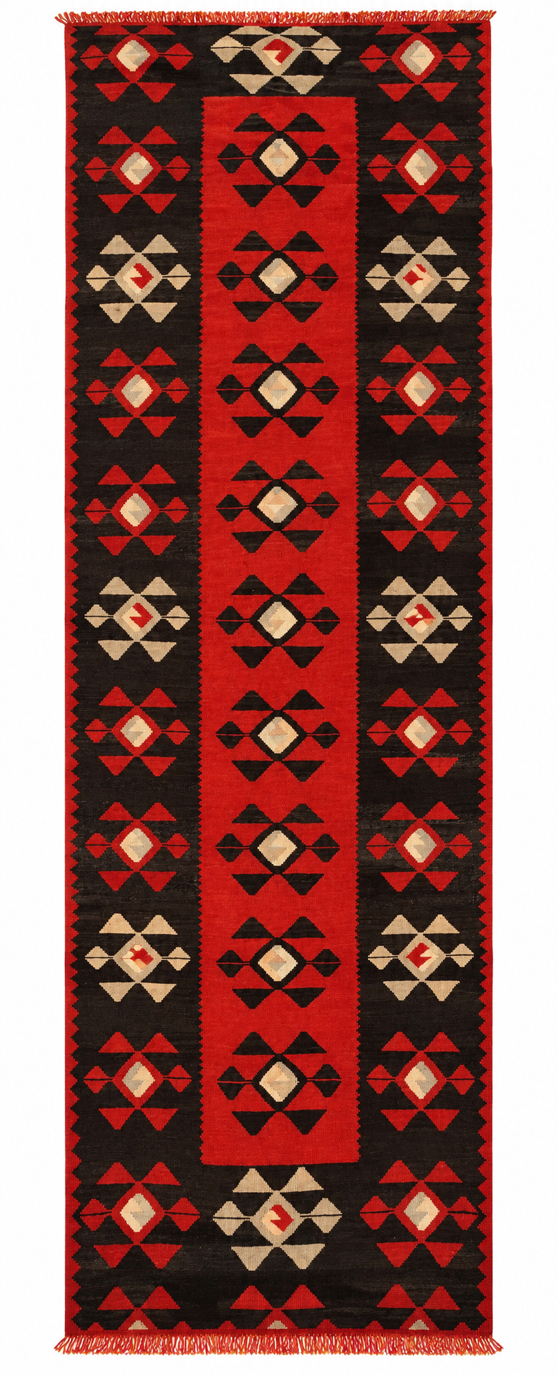 Manastir Kilim Runner – Red · 84 × 310 cm