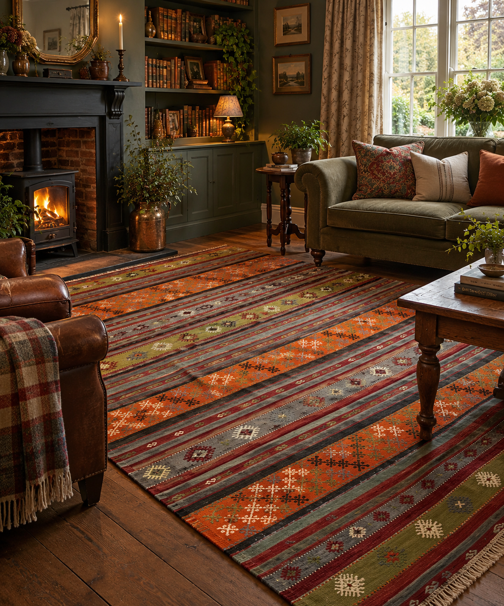 Anatolian Kilim – Orange · 200 × 300 cm