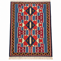 Vintage Persian Ardabil kilim in blue and red, 210 × 310 cm