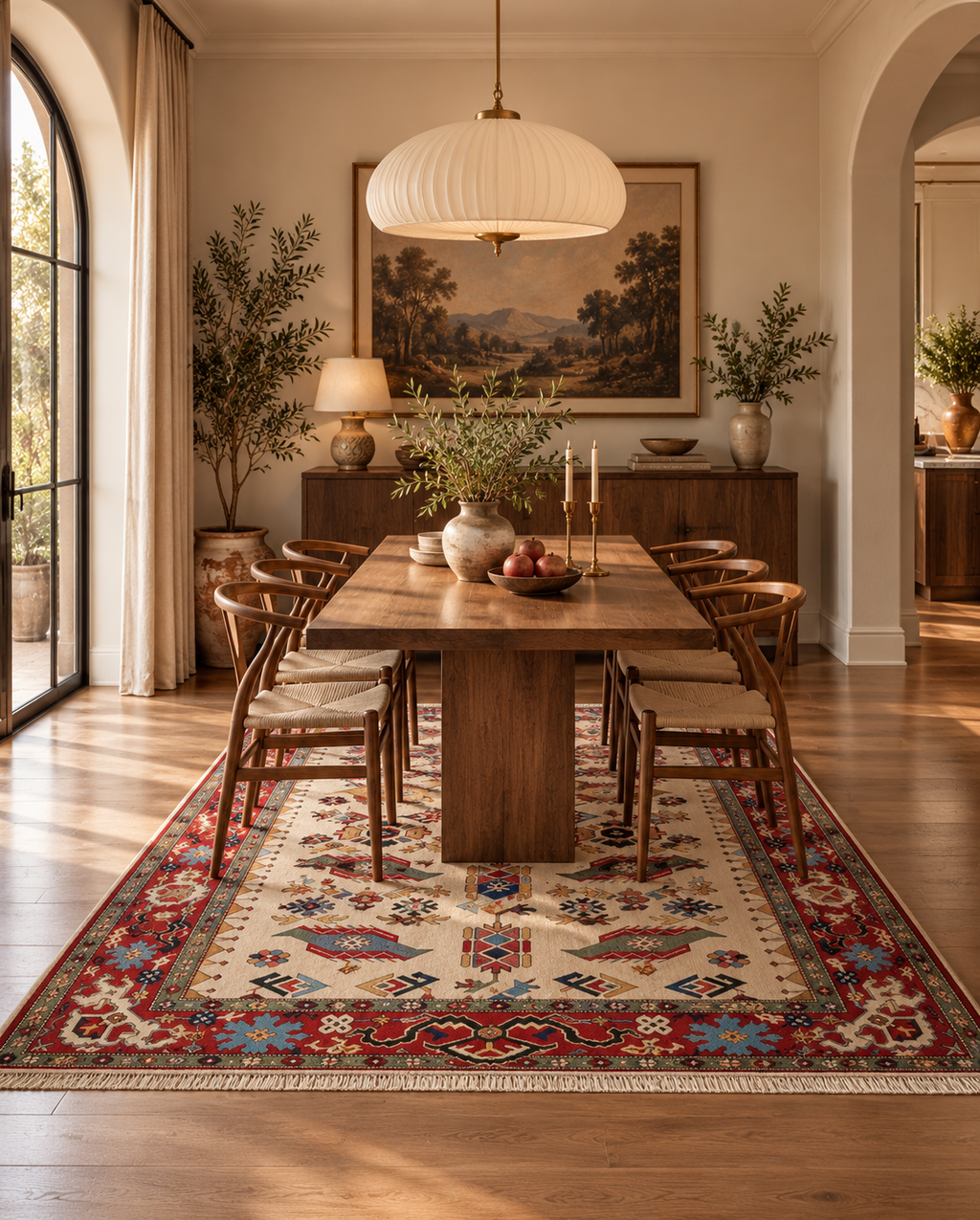 Antique Turkish Yörük Rug – Beige · 206 × 274 cm