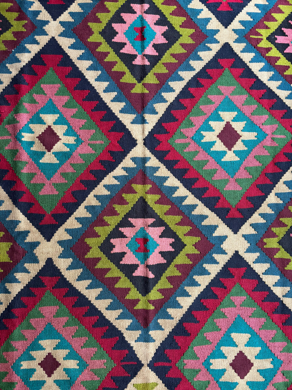 Vintage Oushak Kilim, Multicolour, 202 × 296 cm – detail view 5