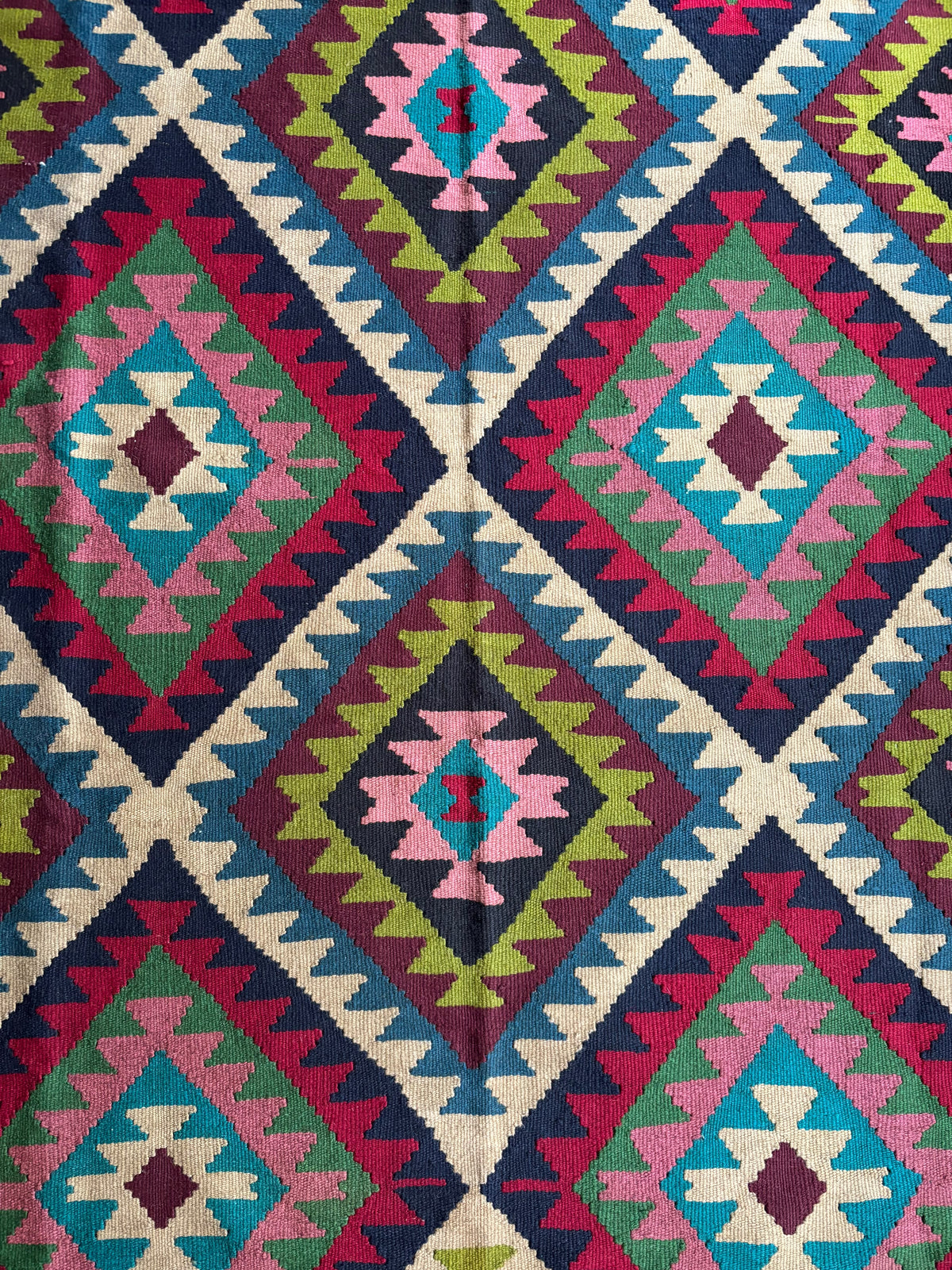 Vintage Oushak Kilim, Multicolour, 202 × 296 cm – detail view 5