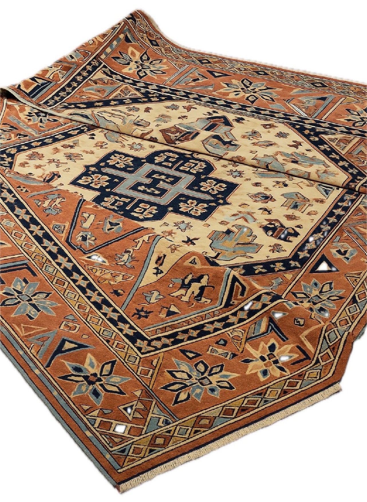 Premium Anatolian Antique Ermenek Yörük Rug – 330 × 440 cm | Large Vintage Carpet – Rustic Lodge Decor