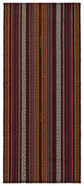 Burgundy Sivas cicim kilim runner, 103 × 227 cm