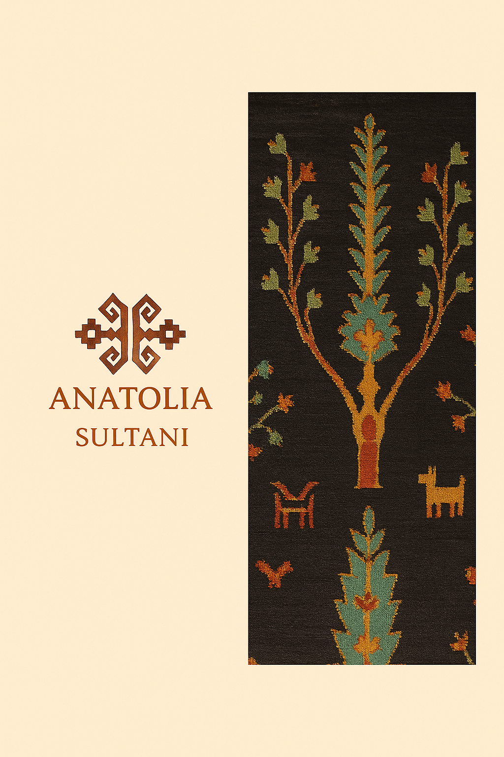 Afghan Sultani Tree of Life Rug – 170×240 cm | Handwoven Wool Tribal Carpet